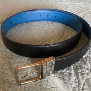 Saks fifth Avenue Men's Black Leather Belt size 38